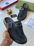 Gucci G-Buckle Thong Slides