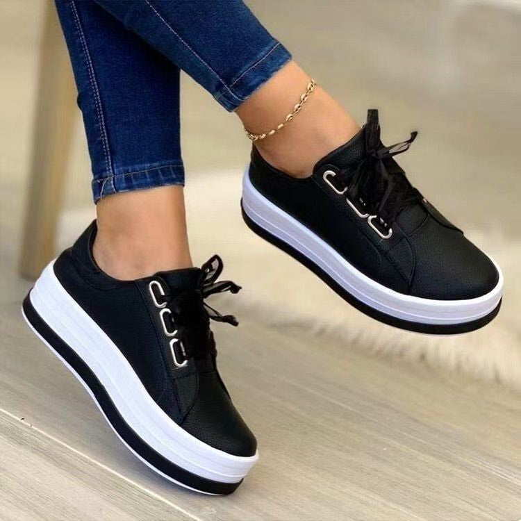 Women's Platform Lace-Up Sneakers