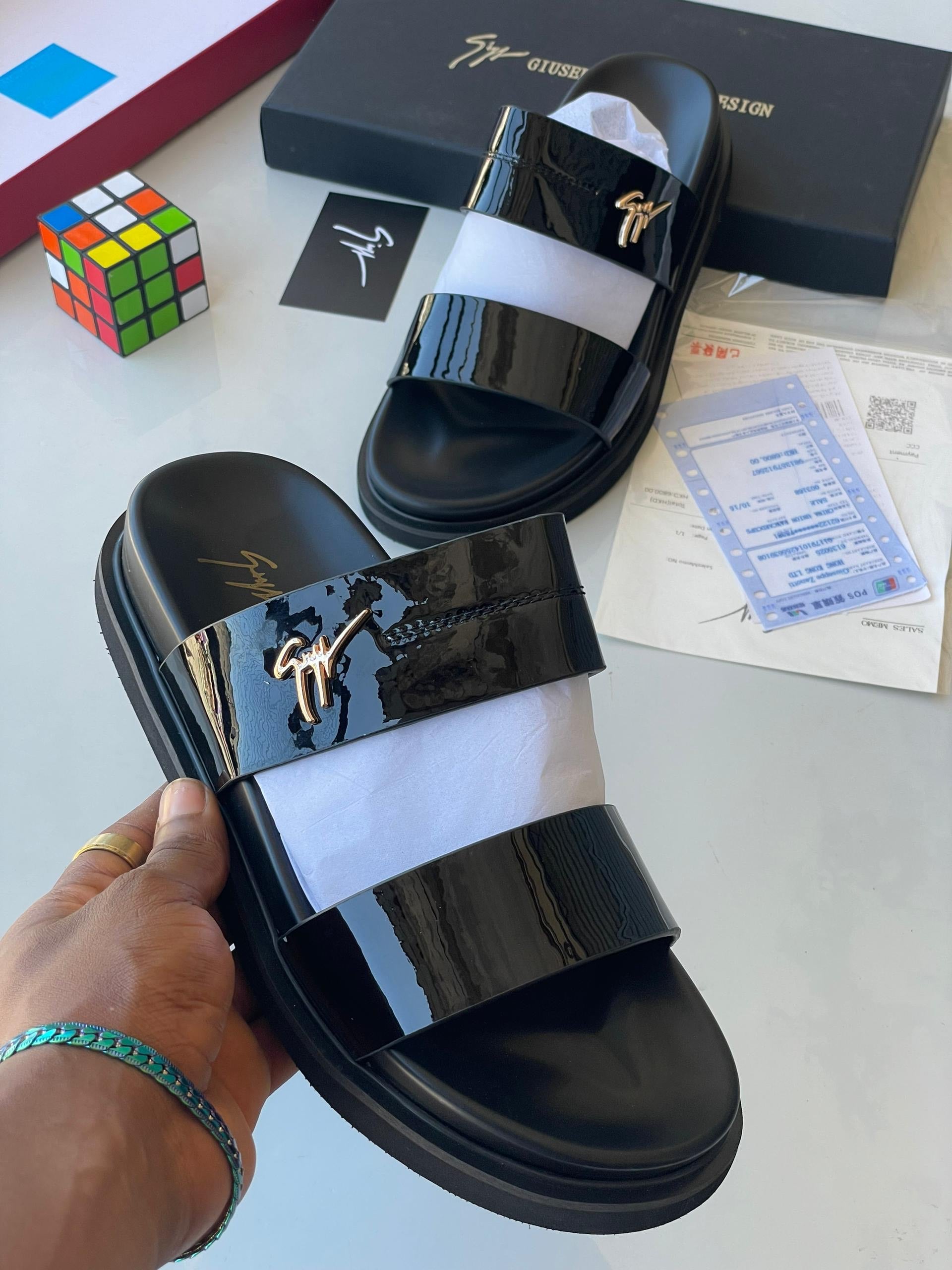 Giuseppe Zanotti Double-Strap Platform Slides