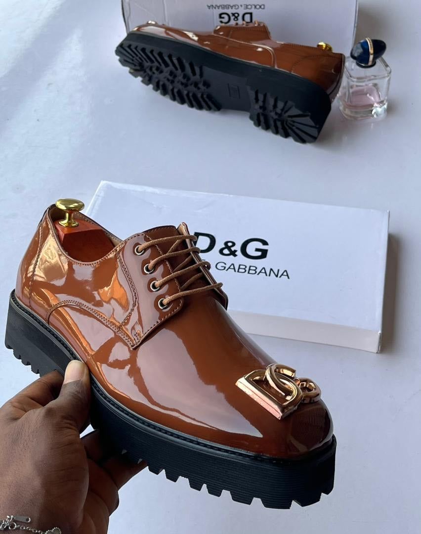 D&G Dolce & Gabbana Patent Leather Oxford