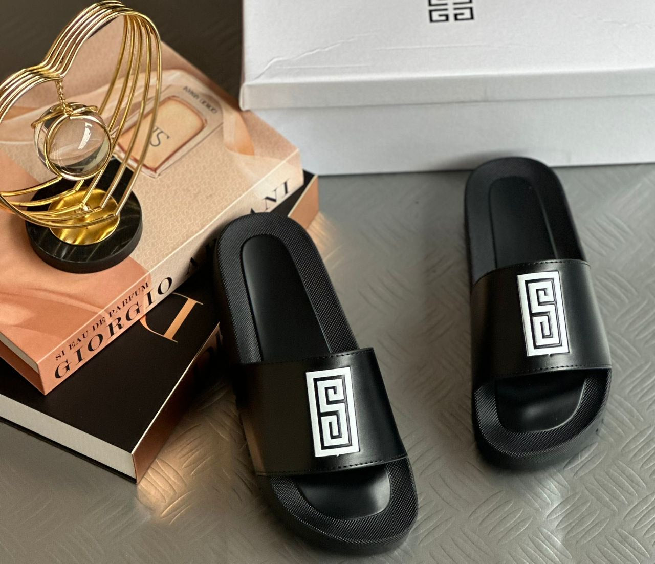 Givenchy Logo Emblem Slides