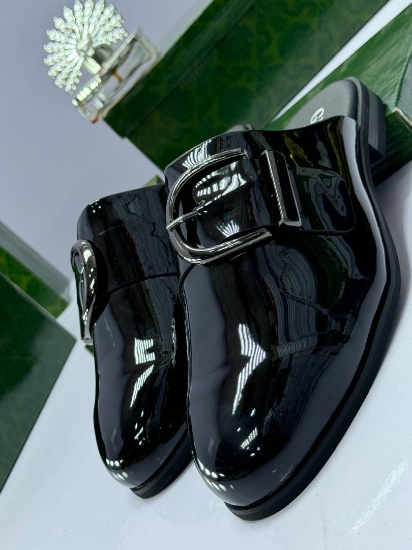 Gucci Buckle Mule (Silver)