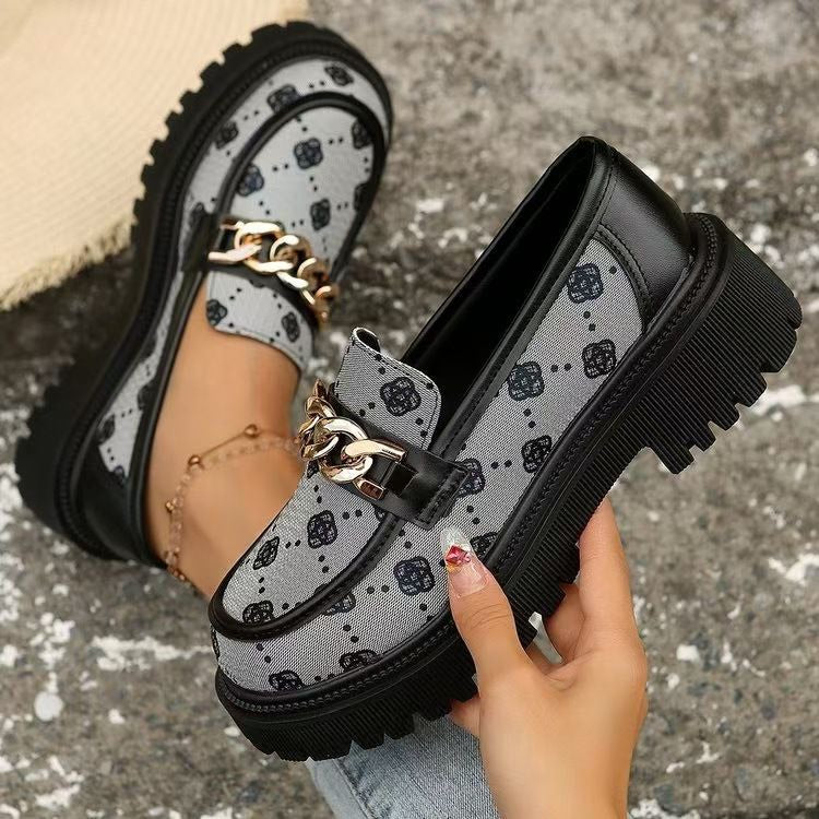 Women's Monogram Chain Platform Loafers