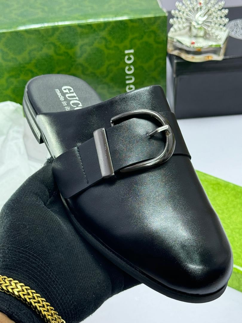 Gucci Buckle Mule Slides