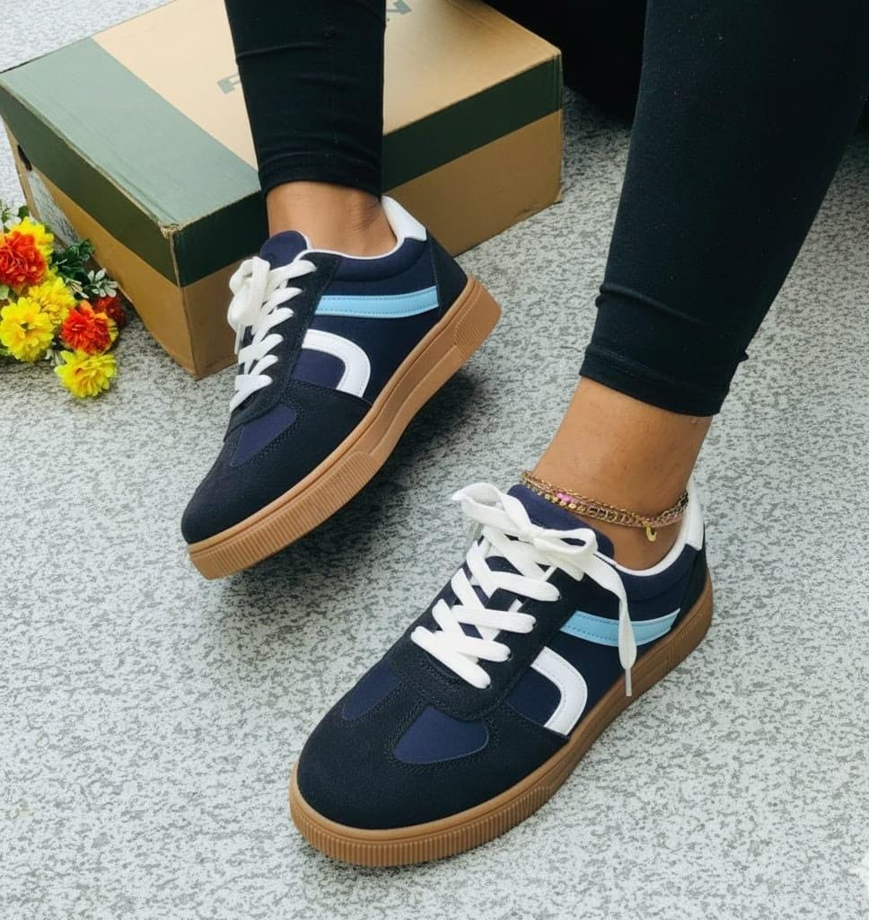 Women's Lace-Up Court Sneakers