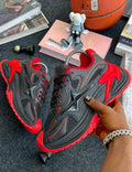 Black & Red Flame Chunky Runner Sneaker