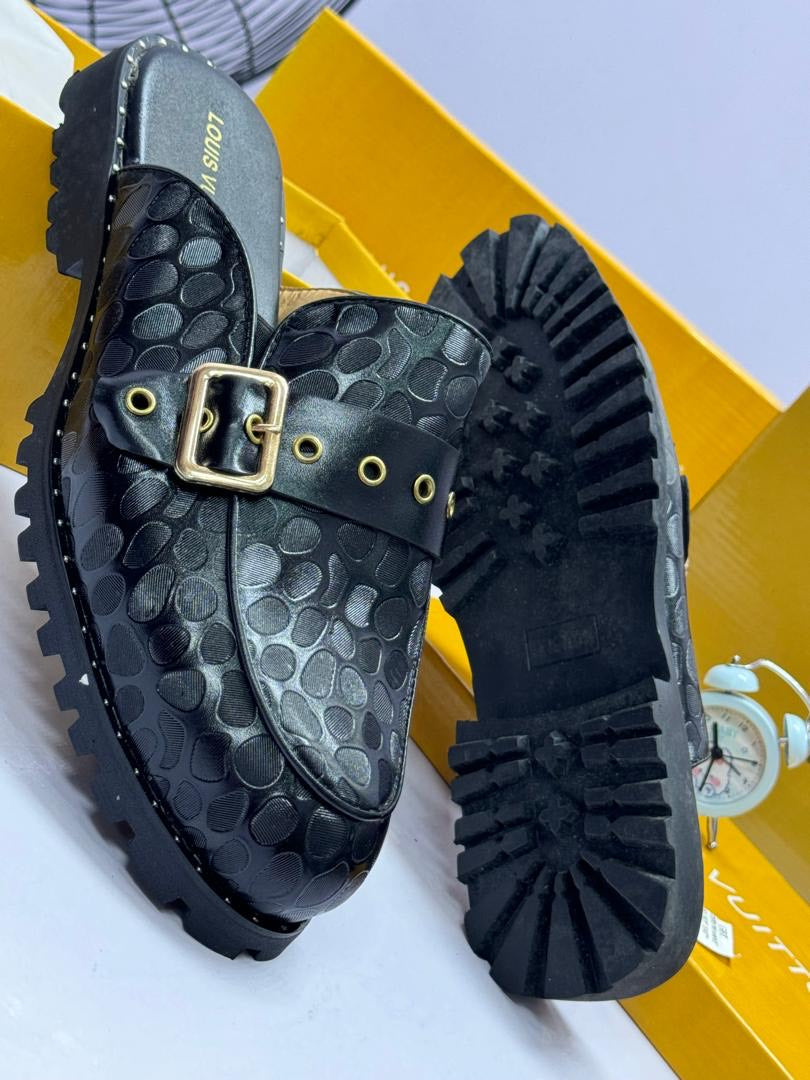 Louis Vuitton Monogram Buckle Mule