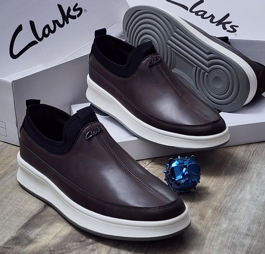 Clarks Leather Slip-On Sneakers