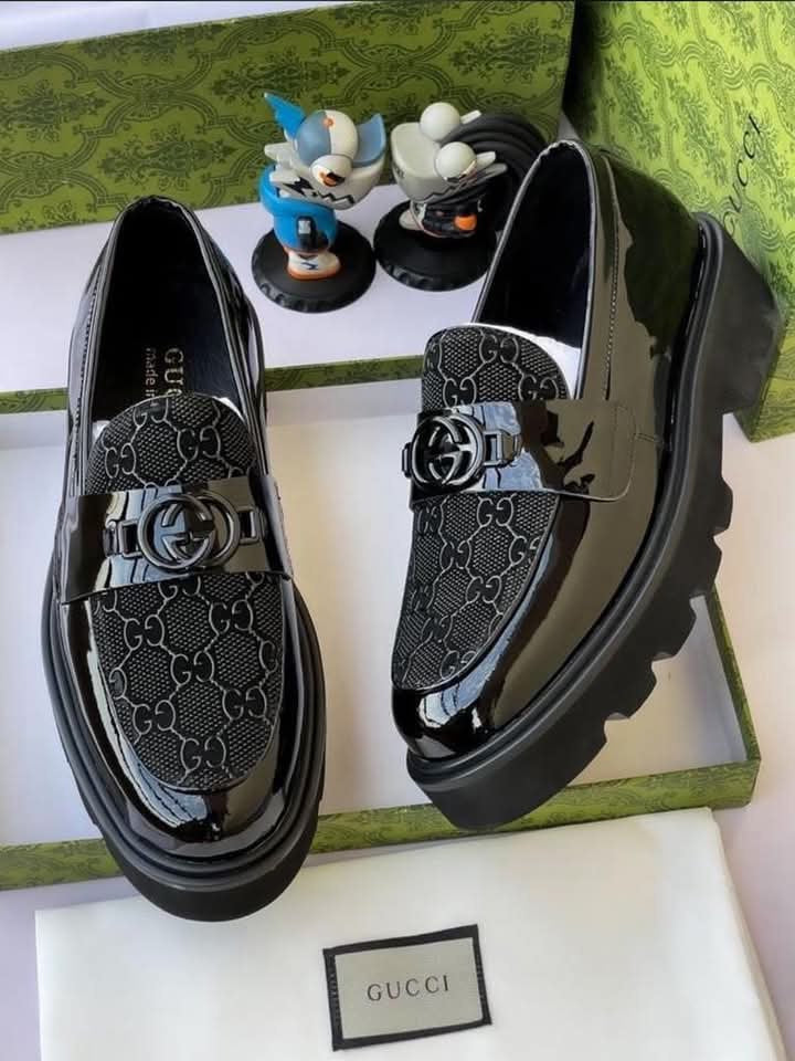Gucci GG Monogram Platform Loafers