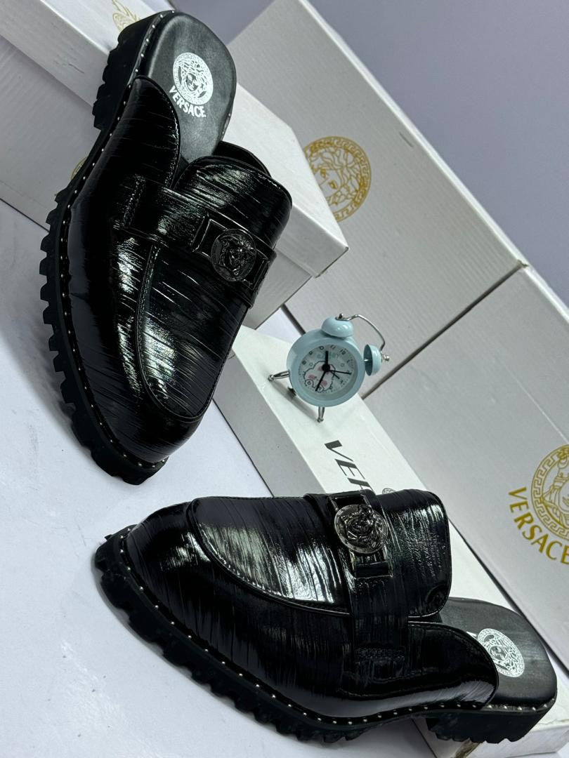 Versace Medusa Croc Mule