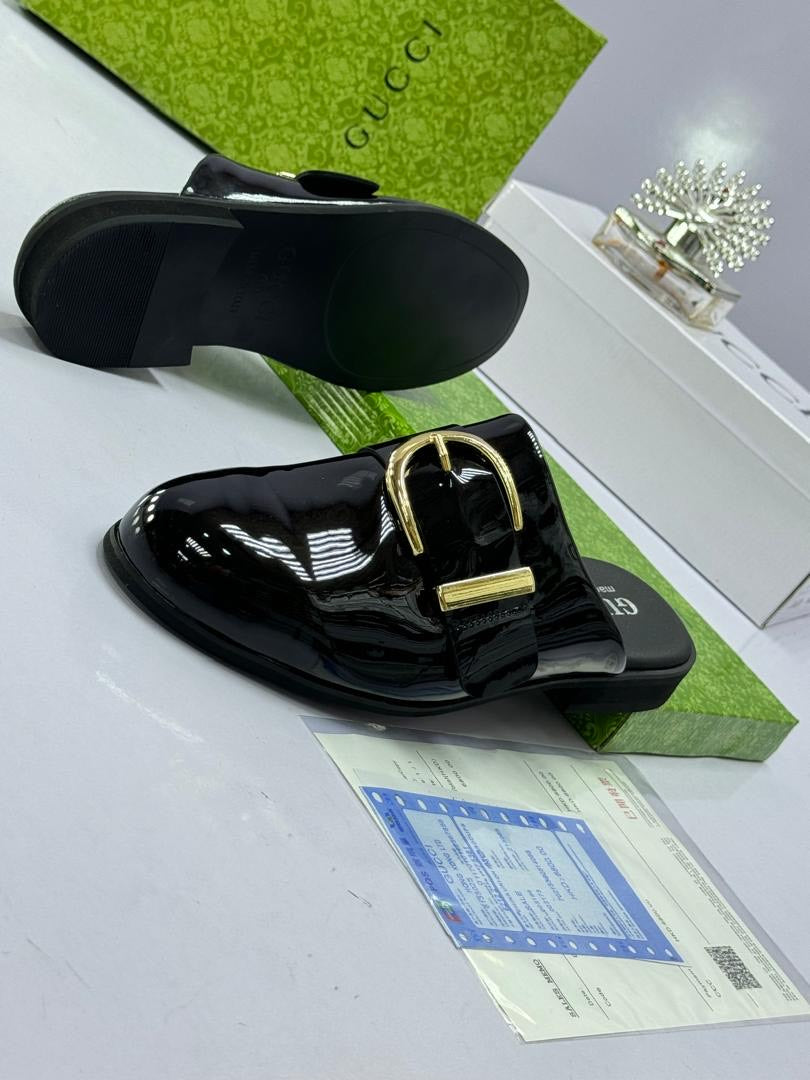 Gucci Buckle Mule (Gold)