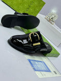 Gucci Buckle Mule (Gold)