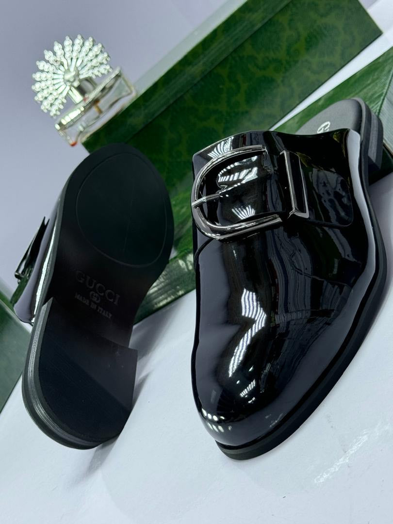 Gucci Buckle Mule (Silver)
