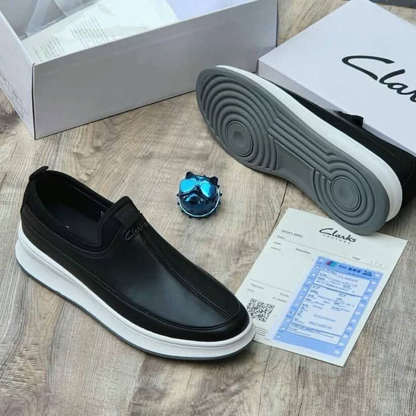 Clarks Leather Slip-On Sneakers