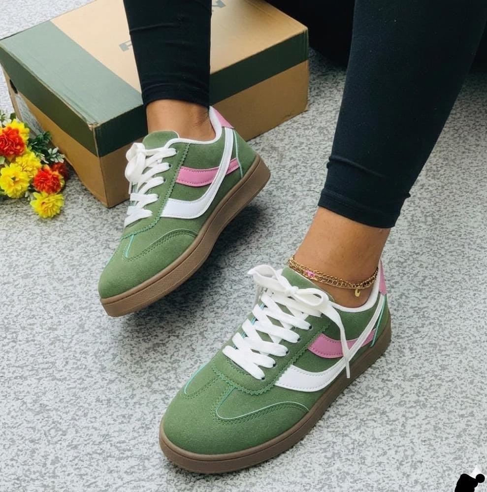 Women's Lace-Up Court Sneakers