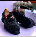 Versace Medusa Crystal-Embellished Loafers