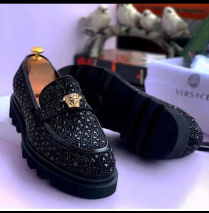 Versace Medusa Crystal-Embellished Loafers