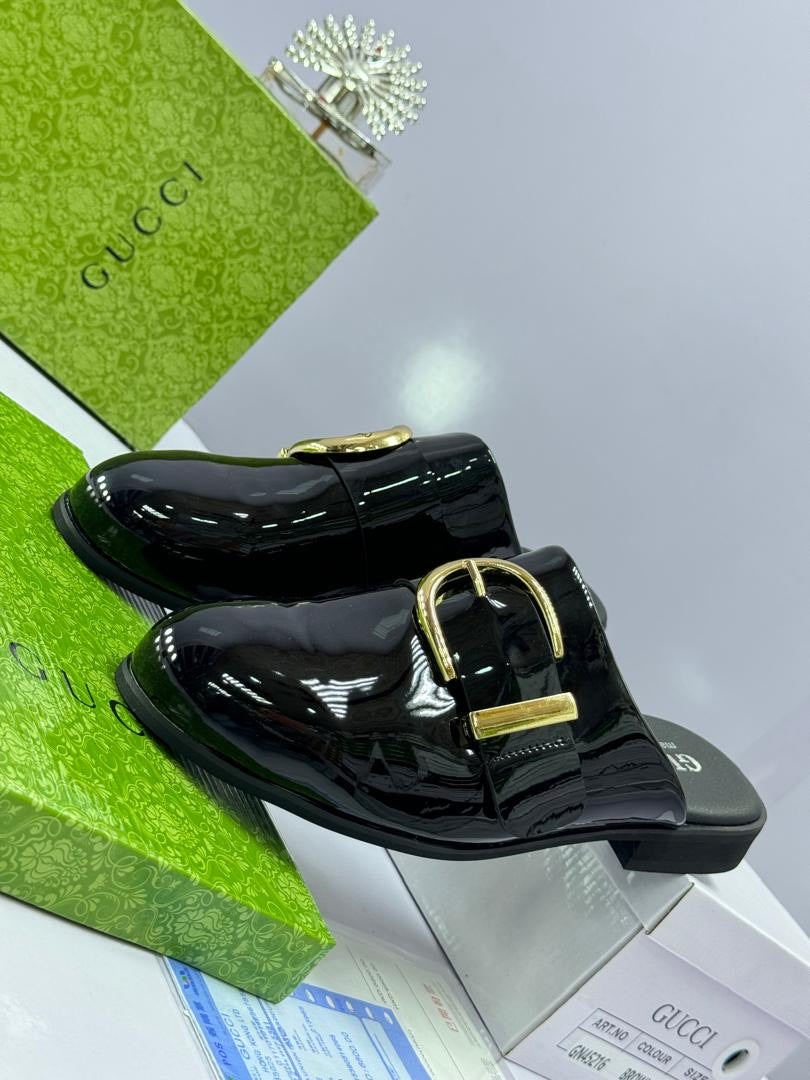 Gucci Buckle Mule (Gold)