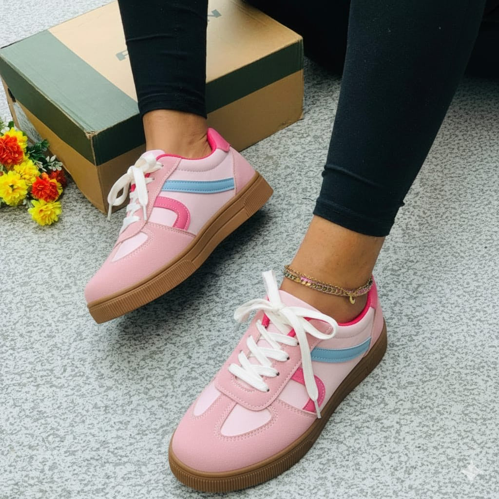 Women's Lace-Up Court Sneakers
