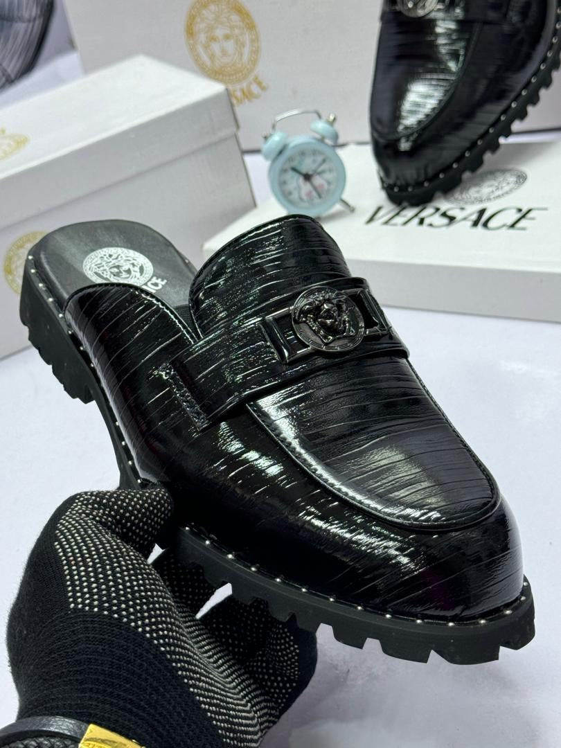 Versace Medusa Croc Mule