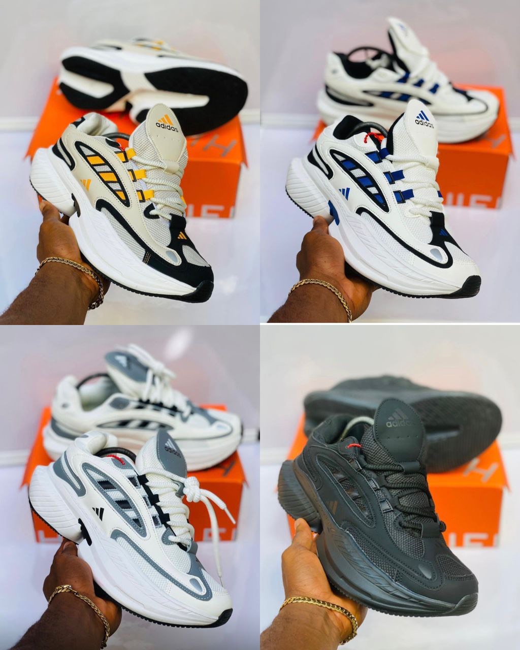 Adidas Ozweego – White/Yellow, White/Blue, White/Grey & Triple Black