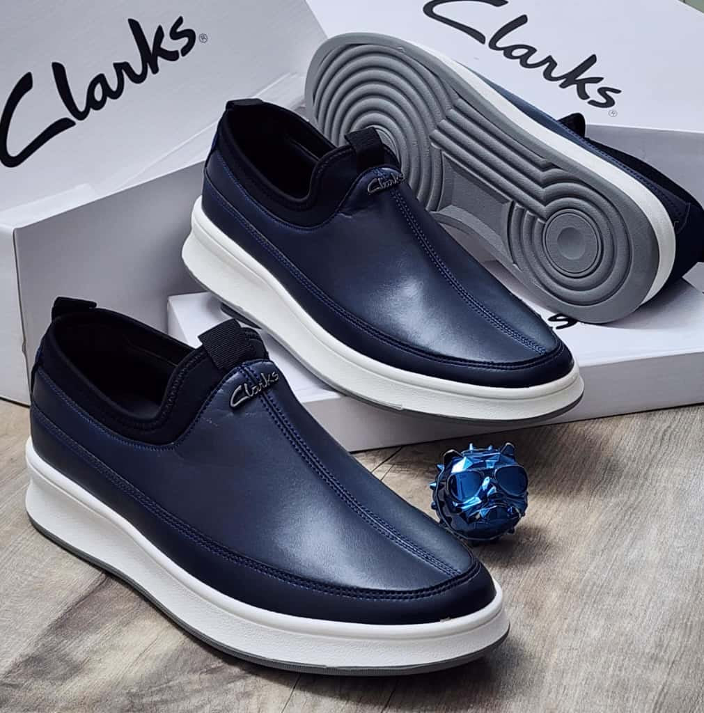 Clarks Leather Slip-On Sneakers