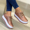Women's Platform Lace-Up Sneakers