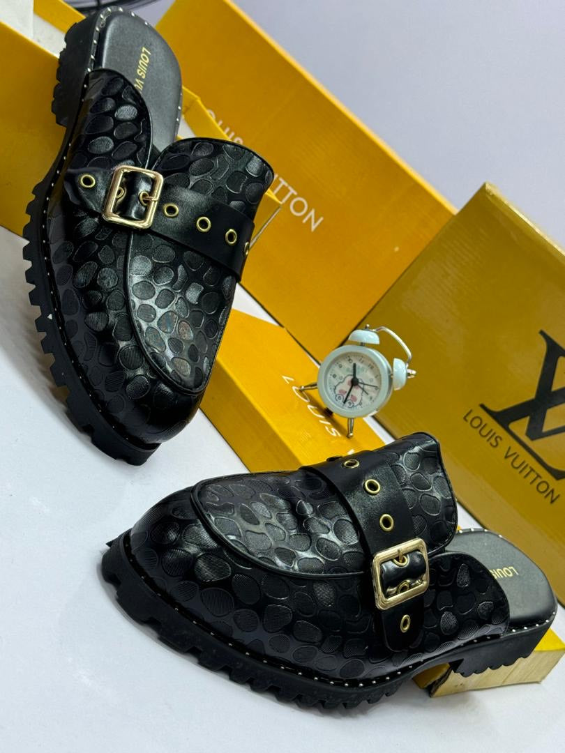 Louis Vuitton Monogram Buckle Mule