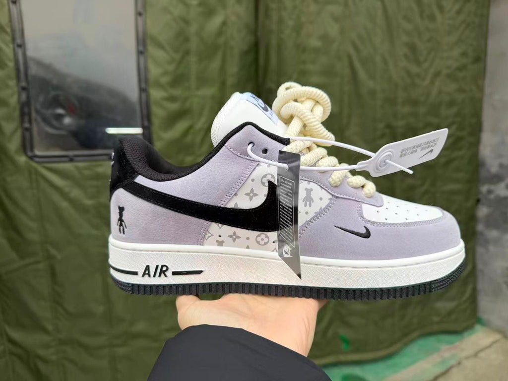 Nike Air Force 1 Low – Cream/Pink, Grey/LV & Lavender/LV