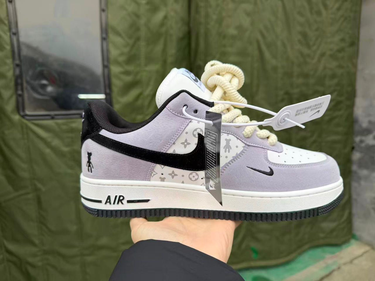 Nike Air Force 1 Low – Cream/Pink, Grey/LV & Lavender/LV