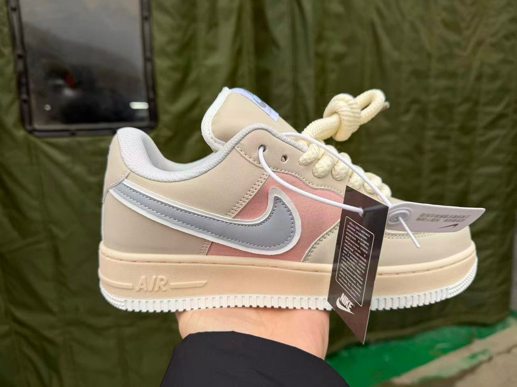 Nike Air Force 1 Low – Cream/Pink, Grey/LV & Lavender/LV